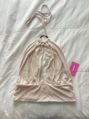 Women's Cream Halter Bralette Top - Edikted